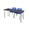 Kee Rectangle Tables > Training Tables > Kee Table & Chair Sets, 60 W, 24 L, 29 H, Grey MT6024GYBPCM47BE - alternate 1